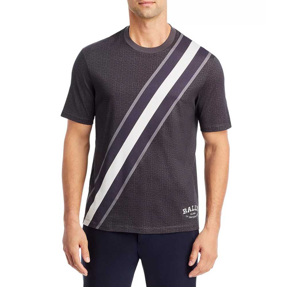 Bally Slant Stripe Tee Multi Size L